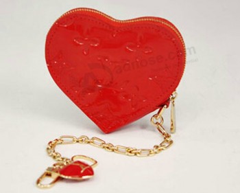 Customized top quality OEM Design Fancy Heart-Shape Coin Purse,