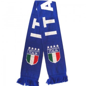 Customized top quality 100% Cotton Knitted Football Scarve for Sale