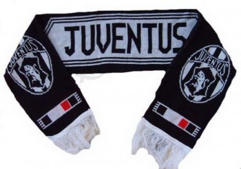 Customized top quality Hot Selling 100% Cotton Knitted Football Scarve