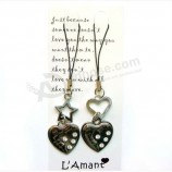 Customized high quality Best Sale Couples Mobile Phone Strap for Sale