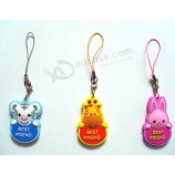 Customized high quality OEM Nice PVC Mobile Phone Strap