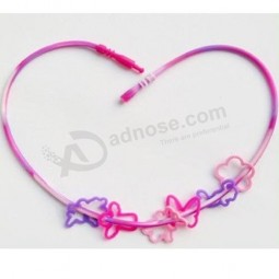 Customized high quality OEM Design Nice Colorful Silicone Sports Necklace