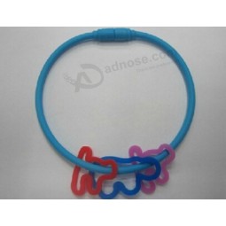 Customized high quality OEM Design Newest Colorful Silicone Sports Necklace