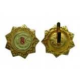 Wholesale customized high-end OEM New Design Nice Golden Button Badge