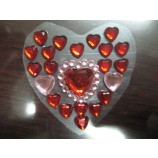 Wholesale customized high-end OEM New Design Heart-Shape DIY Crystal Sticker