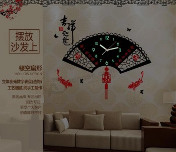 家の装飾アクリル発光ダイヤル時計クォーツ時計卸売業