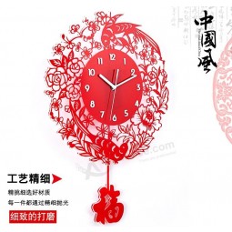 Мода китайский подарок искусства акриловые настенные часы оптом