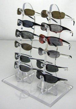 カスタムクリアアクリル眼鏡ディスプレイスタンド. サングラスディスプレイ、眼鏡ディスプレイ卸売