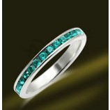 Wholesale customized high-end Newst Design OEM Design Silver Emerald Ring