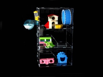 3 Layers Acrylic Box for Reptile/Hamster/Rabitt Cage Wholesale