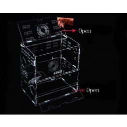 2 Layers Acrylic Box for Reptile, Pet Carrier Wholesale