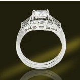 2017 Wholesale customized high-end Fashionable Sterling Silver Wedding Ring