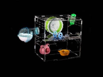 Acrylic Pet Box with Toys, Hamster Cage Wholesale