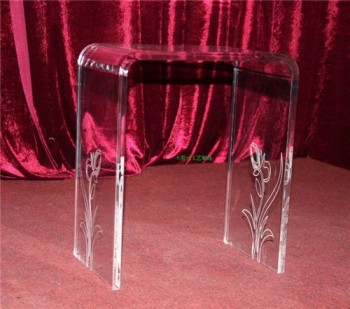 Deluxe Waterfall Bench Set, Acrylic Furniture, Acrylic Table, Acrylic " U " Shape Chair Wholesale