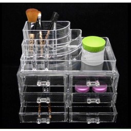 Makeup Cosmetics Jewelry Organizer Clear Acrylic 6 Drawers Display Box Storage Wholesale