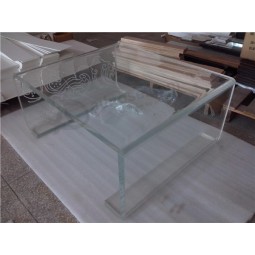 분명 흰색 검정색 아크릴 가구 테이블, 직접 제조 도매로 만든 아크릴 커피 테이블