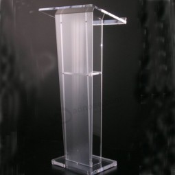 현대적인 디자인 맑은 아크릴 연단 설교단 lectern lucite lectern 플렉시 글라스 교회 설교 도매