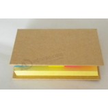 Wholesale customied top quality OEM Promotional Kraft Paper Sticky Notepad