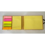 Wholesale customied top quality Good Promotional OEM Kraft Paper Sticky Notepad
