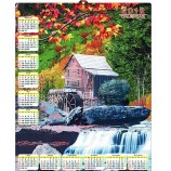 2017 Wholesale customied top quality Color Plastic Wall Calendar