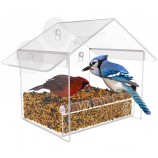 High Quality Clear Acrylic Bird Feeder with Strong Suction Cups Wholesale