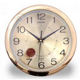 Wholesale customied top quality New Design High Quality Gold Plating Round Wall Clocks