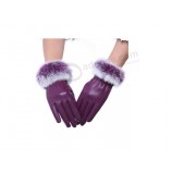 Wholesale customied top quality Hot Sale Ladies PU Gloves with Custom Size