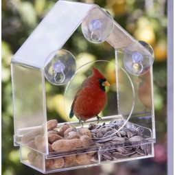 EincrYl FenSter VogelfutterSpenDer mit EinbnehmbEinren TEinblett unD EinblEinuflöcher GroßhEinnDel