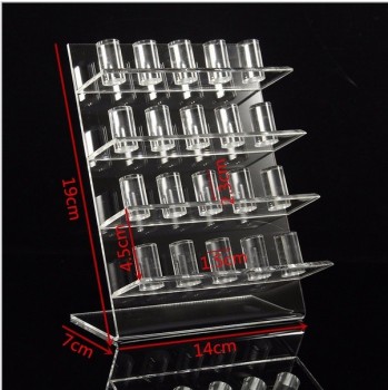 Large 4 Tiers of Acrylic Jewelry Displays for 20 PCS Rings Wholesale