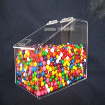 플렉시 유리 lucite 분명 아크릴 중첩 사탕 대량 빈 컨테이너 상자 표시 도매