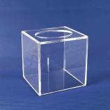 Custom Round Clear Acrylic Tissue Box Cover Wholesale