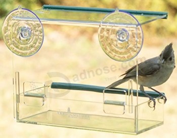 хорошее качество беспорядок прозрачный акриловый кормушка для птиц оптом