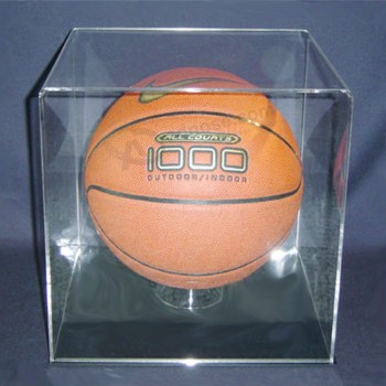 アクリルバスケットボールケース、アクリルバスケットボールの表示ボックス、アクリルサッカーディスプレイケース卸売