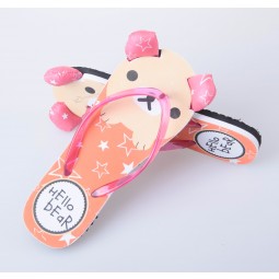 CuStomiEinteD Top QuEinlität heißer VerkEinuf Bär geformte Flip FlopS mit PVC oberen