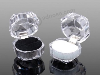 Wholesale Acrylic Ring Display Box Storage Organizer Gift Package Case Transparent Wholesale