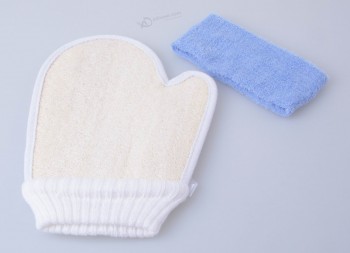 Customied top quality New Design Shower Gloves & Headscarf