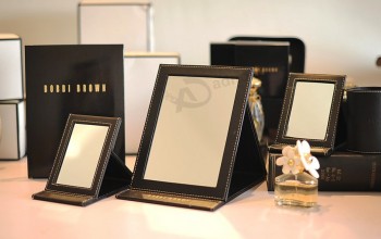 Acrylic Mirror with PU Case, Cosmetic Mirror Wholesale