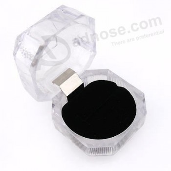 Acrylic Ring Box for Jewellery Packing Display Transparent Carrying Cases for Ring Gift Wholesale
