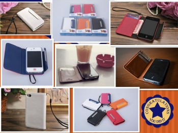 Customied top quality Top Quality OEM Design Phone4/4s Leather Case