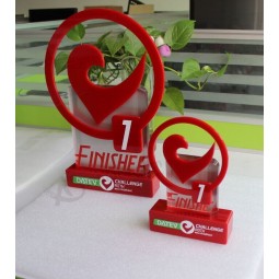 Leuk-Op zoek mooie acRyl tRofee awaRd gRoothandel, Rode kleuR, gemaakt in China