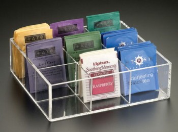 Piccola scatola di fessuRe, scatola di immagazzinaggio del tè del caffè acRilico del PleXiglass. AccessoRi scatola di immagazzinaggio all'ingRosso