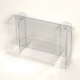 Cheap Clear Transparent Square Acrylic Bird Feeder Wholesale