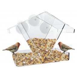 акриловый прозрачный кормушка для птиц с низкой ценой для двух птиц оптом