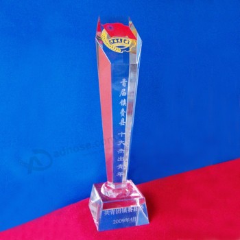 Free Logo Customized Acrylic Trophy Crystal Awards Wholesale