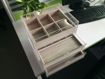 Acrylic Jewelry Boxes with 3, 5, 7 Drawers Wholesale