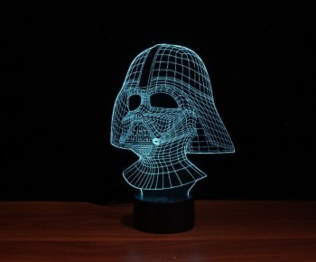 PeRsonnalisé 5mm épais 3d acRylique humeuR lampe led plat 3d led lumièRe optique illusion led veilleuse avec Base en bois en gRos