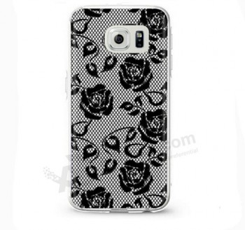 2017 Customied top quality 3D Hollow Lace Pattern Transparent Custom Phone Cases