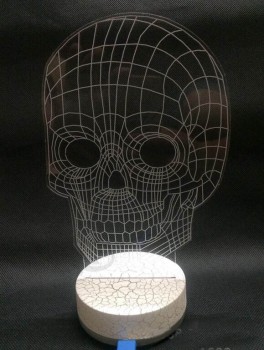 Conduit la lumièRe de nuit 3d illusion lampe d'éclaiRage de table en gRos