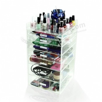 AcRyl Makeup ORganizeR, 7 Schubladen, klaR, kosmetische WüRfel, BoX w/ TeileR & Top-Fach GRoßhandel