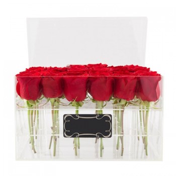 дешевый акриловая роза цветок коробка дисплей любовник подарок оптом